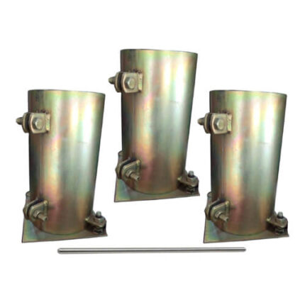 Concrete Cylinder Molds 1 Set (3 Cylinder+1 Rod) 8×4 Inch