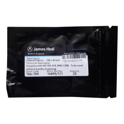 James Heal Control Fabrics 100 x 30 mm is also called Phenolic Yellowing Control Fabrics, Made in England