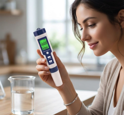 5 in 1 TDS, EC, pH, Salinity, Temperature Meter for Water Quality Testing